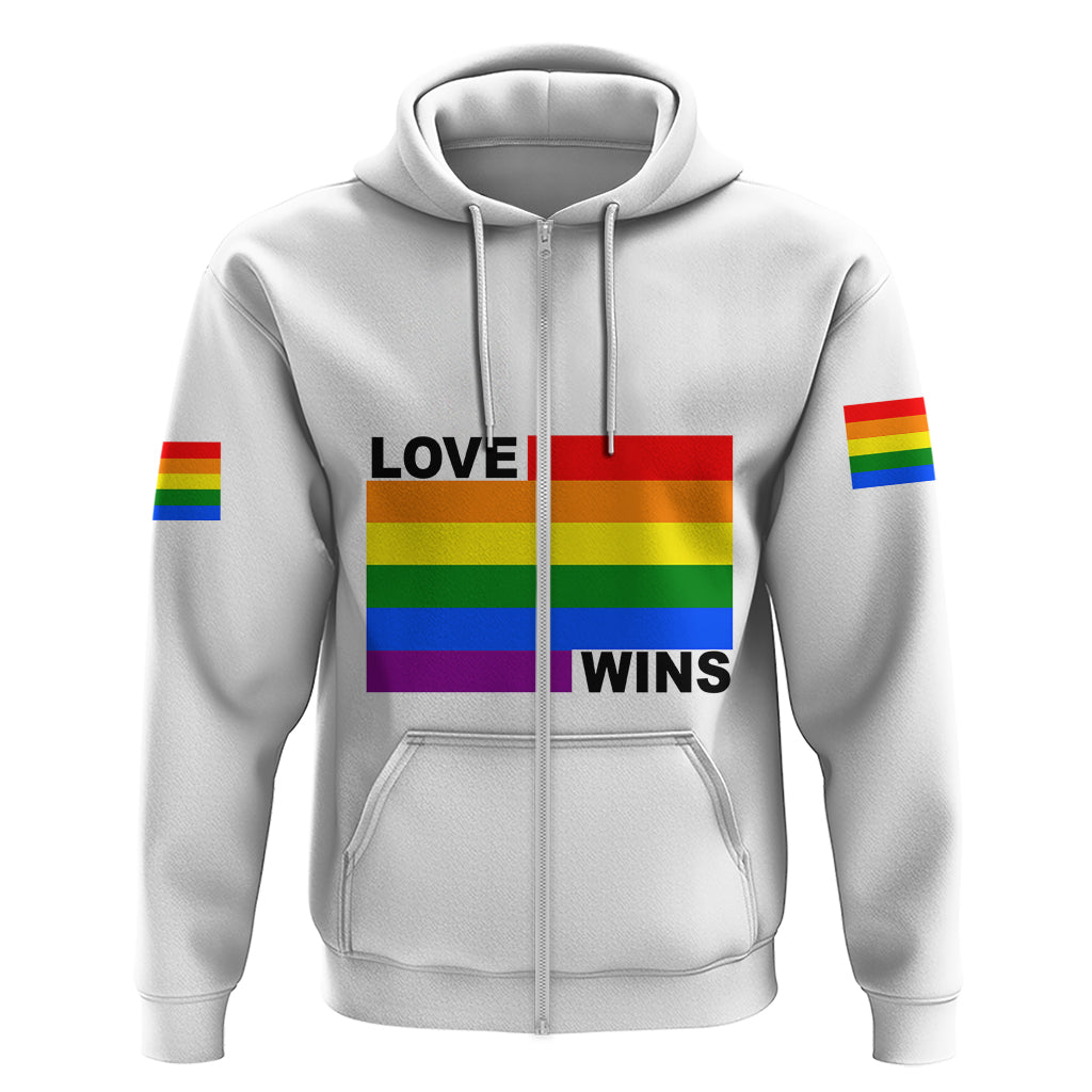 Pride Month Love Wins Hoodie White Vibe LT6