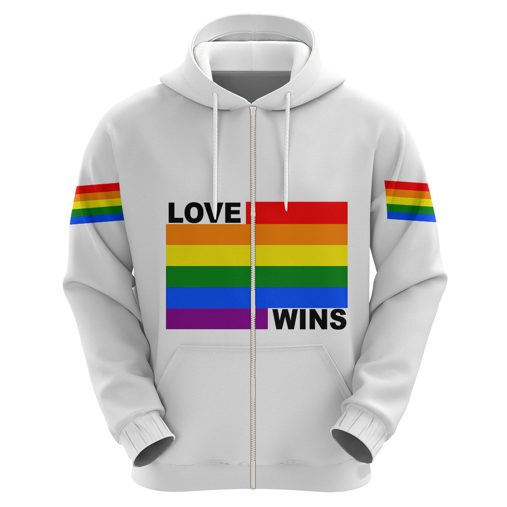 Pride Month Love Wins Hoodie White Vibe LT6