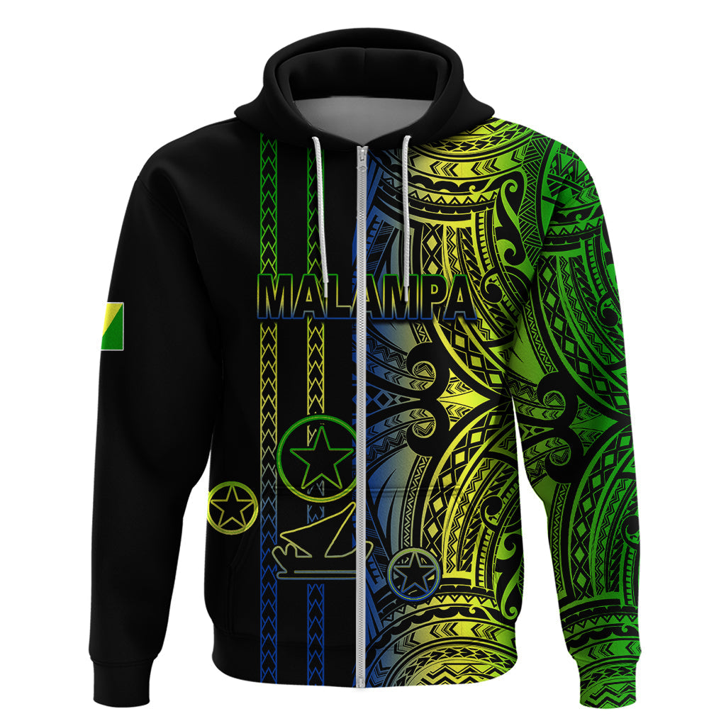 Custom Vanuatu Malampa Hoodie Polynesian Tribal LT6