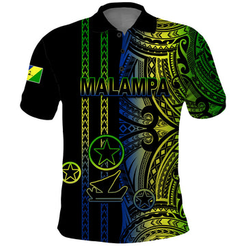 Custom Vanuatu Malampa Polo Shirt Polynesian Tribal LT6