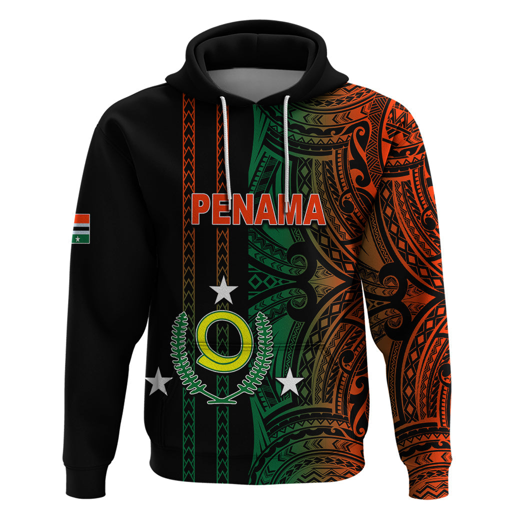 Custom Vanuatu Penama Hoodie Polynesian Tribal LT6