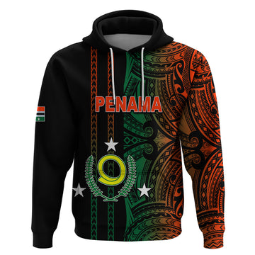 Custom Vanuatu Penama Hoodie Polynesian Tribal LT6