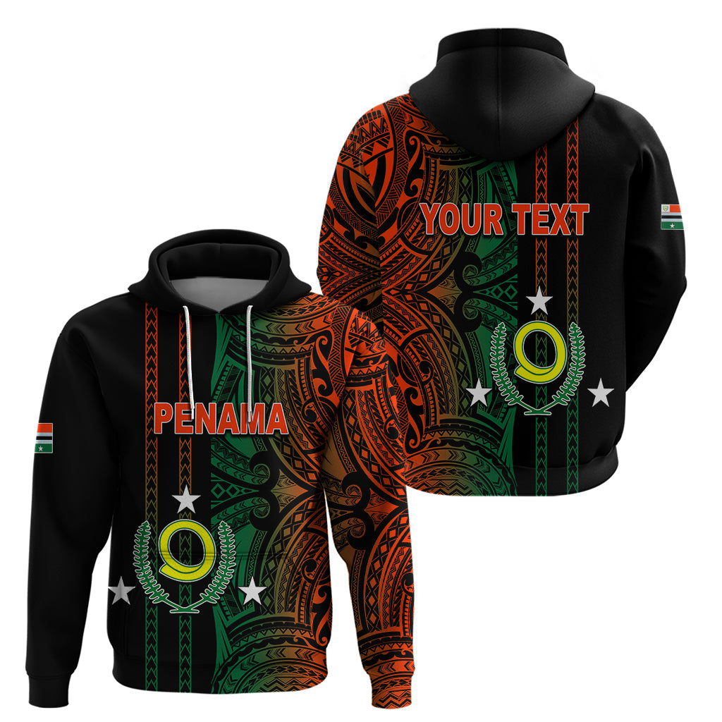 Custom Vanuatu Penama Hoodie Polynesian Tribal LT6
