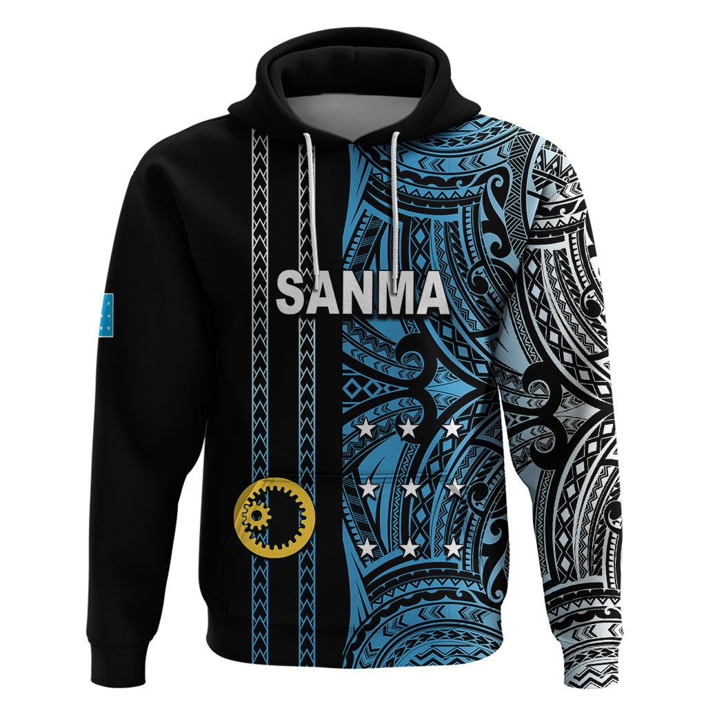 Custom Vanuatu Sanma Hoodie Polynesian Tribal LT6