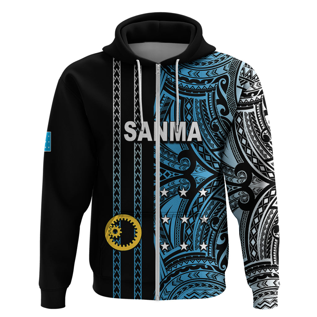 Custom Vanuatu Sanma Hoodie Polynesian Tribal LT6