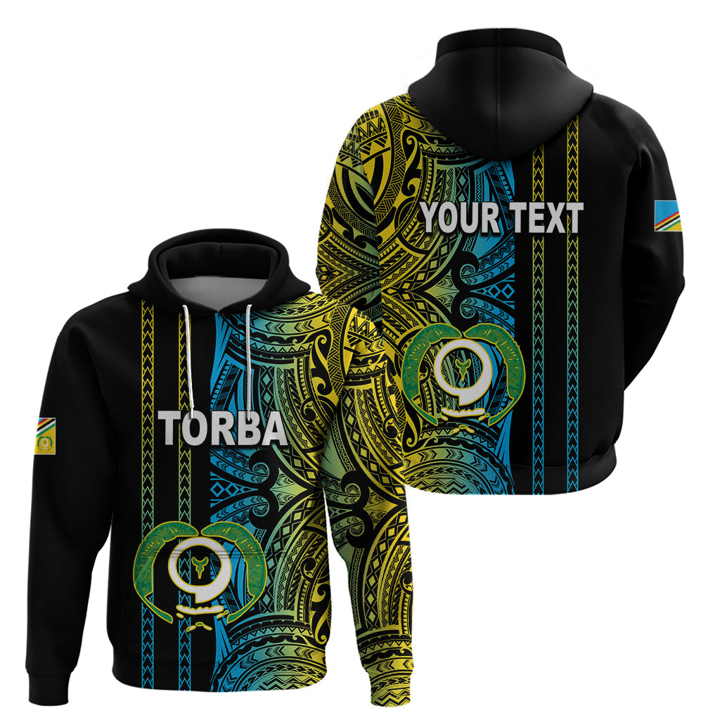 Custom Vanuatu Torba Hoodie Polynesian Tribal LT6