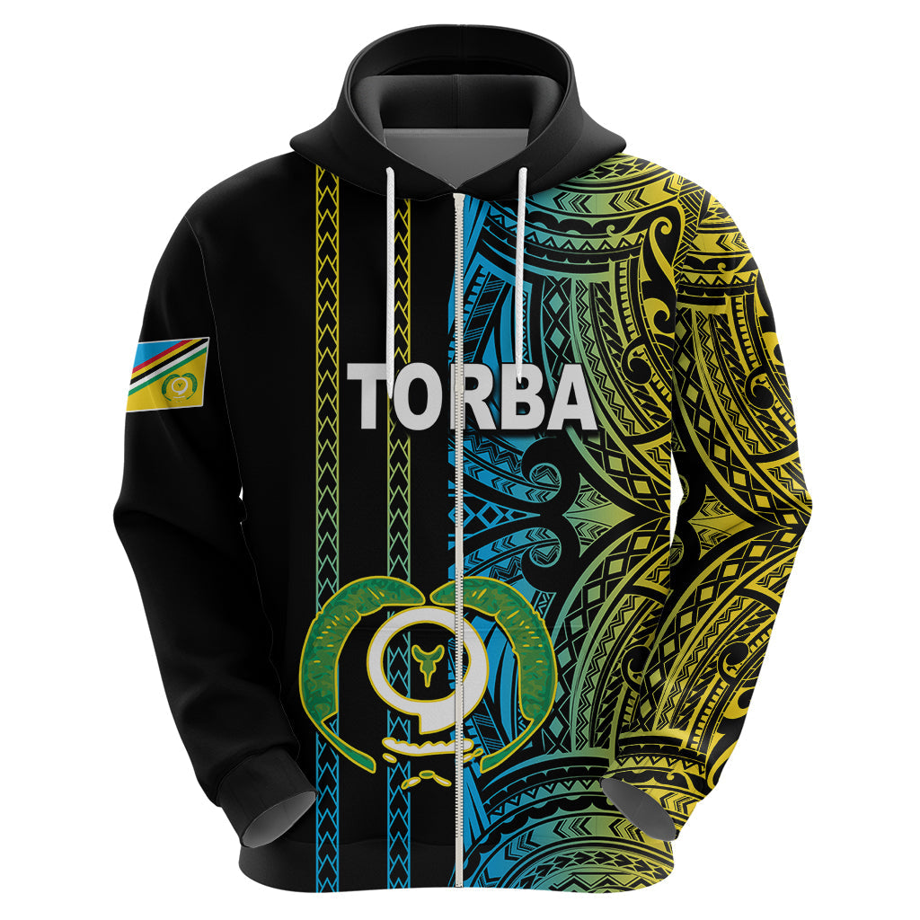 Custom Vanuatu Torba Hoodie Polynesian Tribal LT6