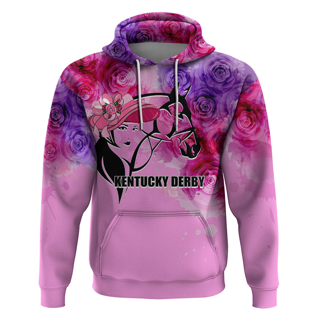 Kentucky Horse Racing Hoodie Derby Girl Pink Style LT6