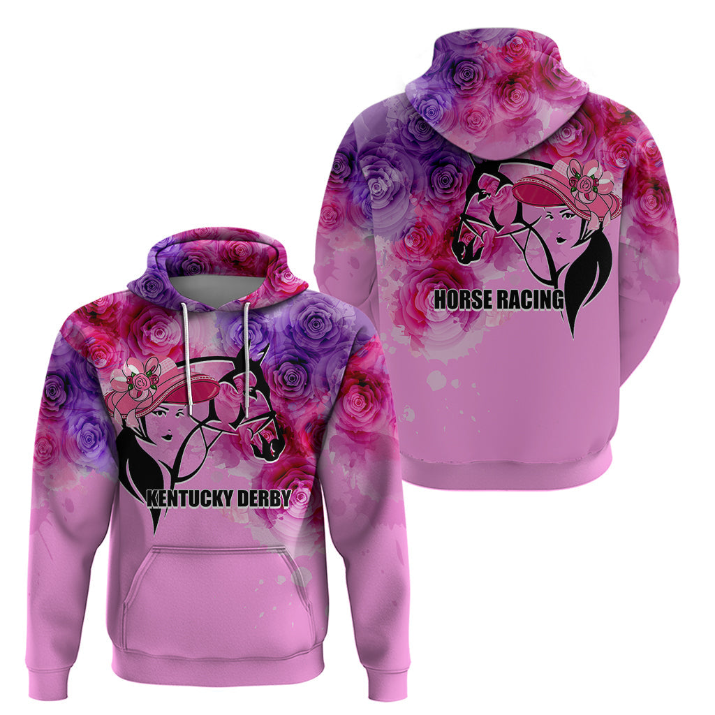 Kentucky Horse Racing Hoodie Derby Girl Pink Style LT6