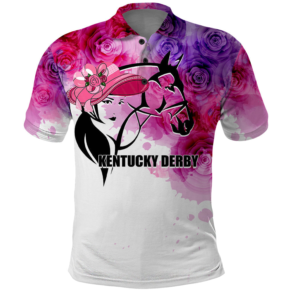 Kentucky Horse Racing Polo Shirt Derby Girl LT6