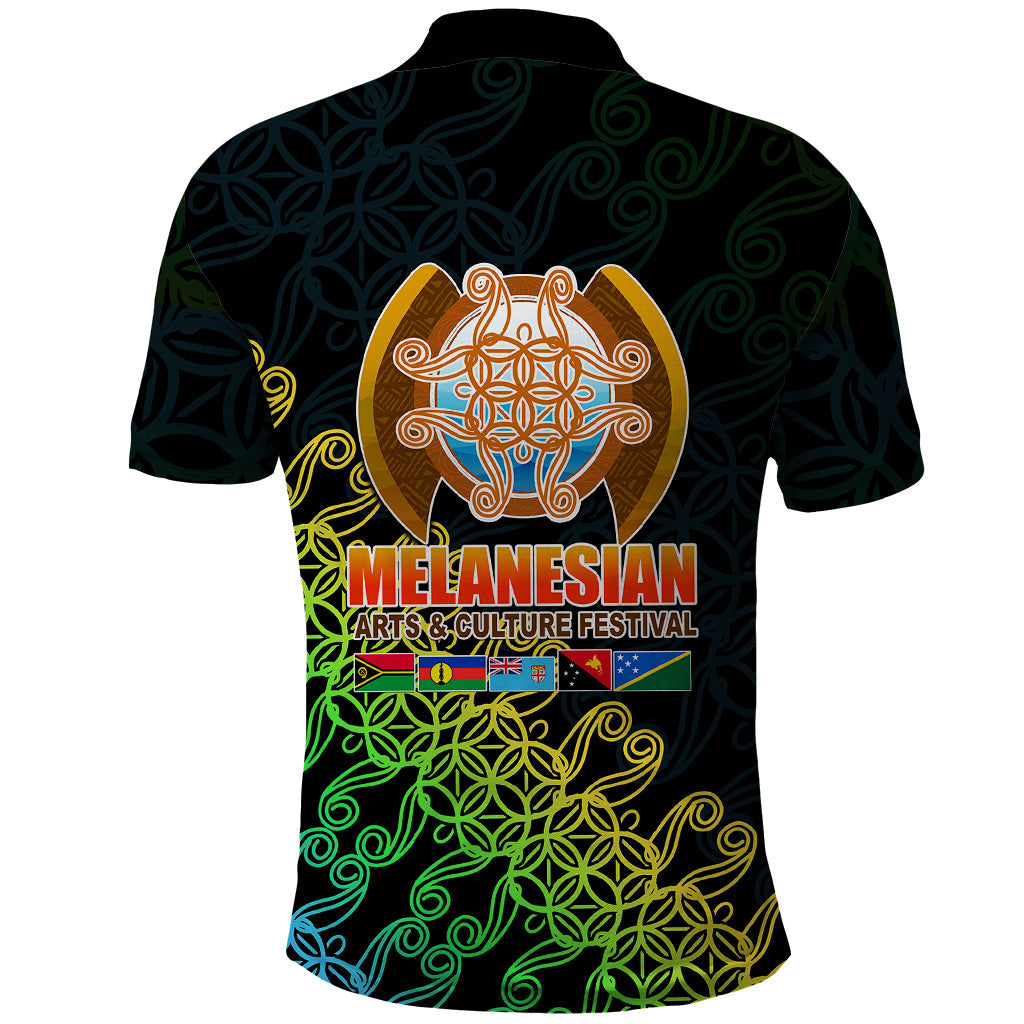Melanesian Festival 2023 Polo Shirt Fest'Napuan Black Style LT6
