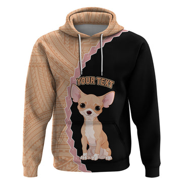 Custom Chihuahua Dog Hoodie With Polynesian Tribal Tattoo LT6