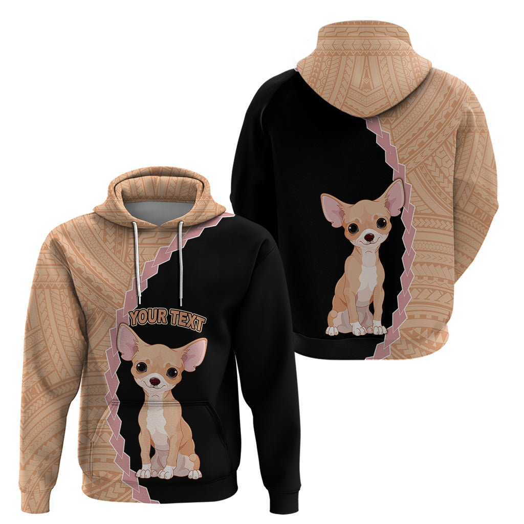 Custom Chihuahua Dog Hoodie With Polynesian Tribal Tattoo LT6