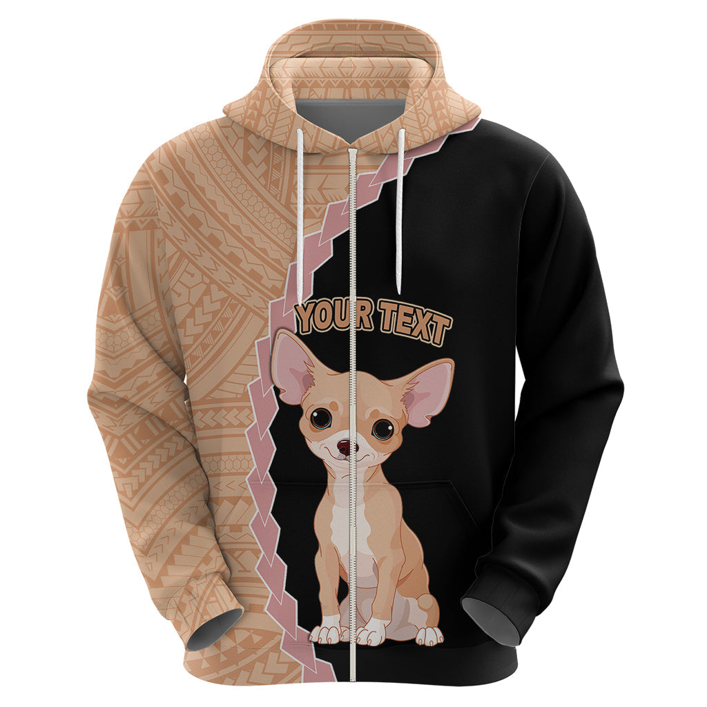 Custom Chihuahua Dog Hoodie With Polynesian Tribal Tattoo LT6