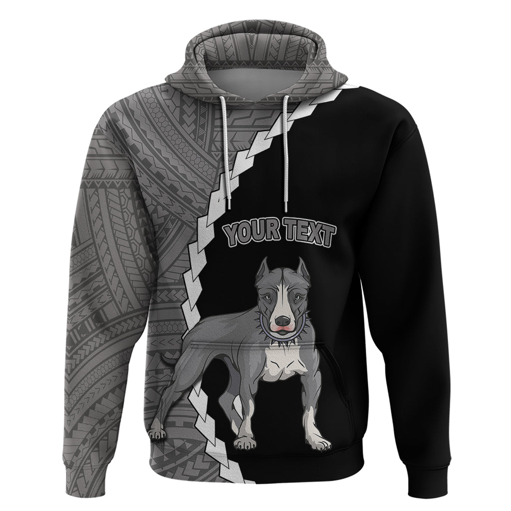 Custom Pitbull Dog Hoodie With Polynesian Tribal Tattoo LT6