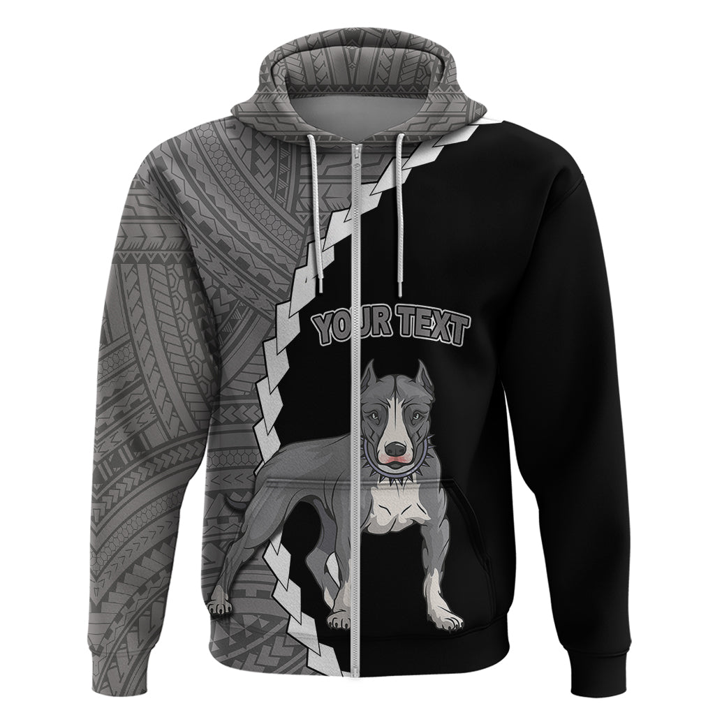 Custom Pitbull Dog Hoodie With Polynesian Tribal Tattoo LT6