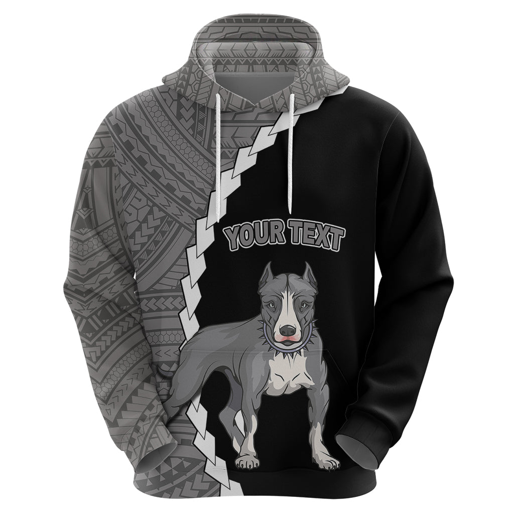 Custom Pitbull Dog Hoodie With Polynesian Tribal Tattoo LT6