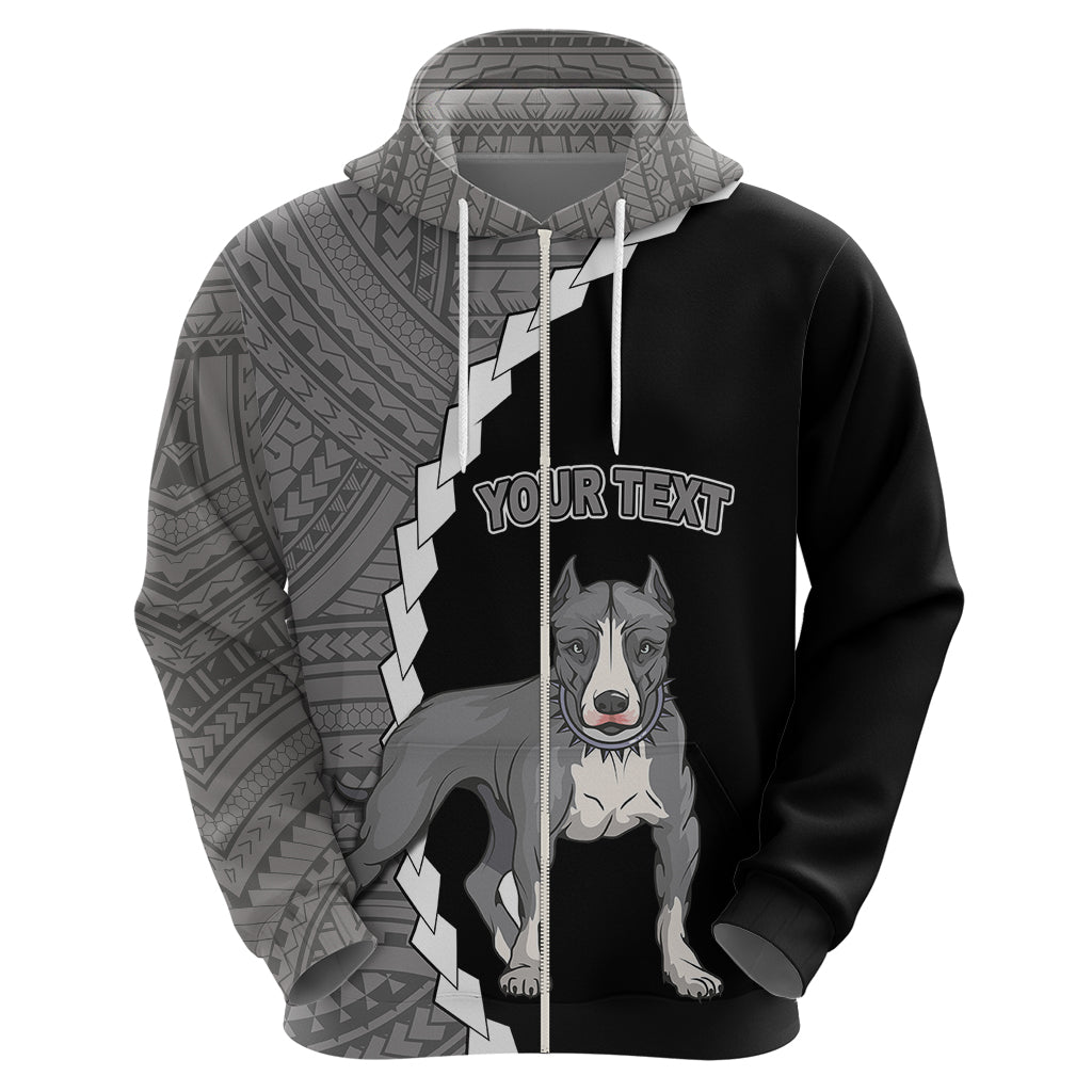 Custom Pitbull Dog Hoodie With Polynesian Tribal Tattoo LT6