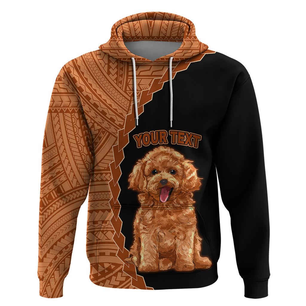 Custom Poodle Dog Hoodie With Polynesian Tribal Tattoo LT6