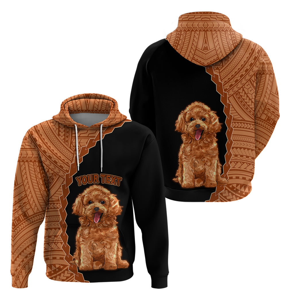 Custom Poodle Dog Hoodie With Polynesian Tribal Tattoo LT6