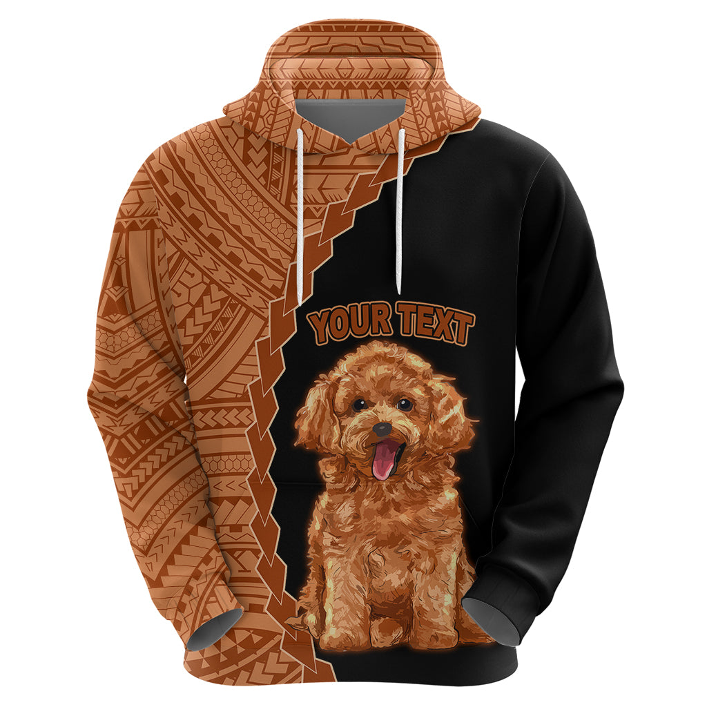 Custom Poodle Dog Hoodie With Polynesian Tribal Tattoo LT6