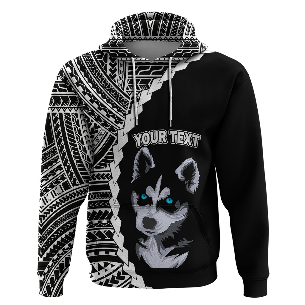 Custom Husky Dog Hoodie With Polynesian Tribal Tattoo LT6