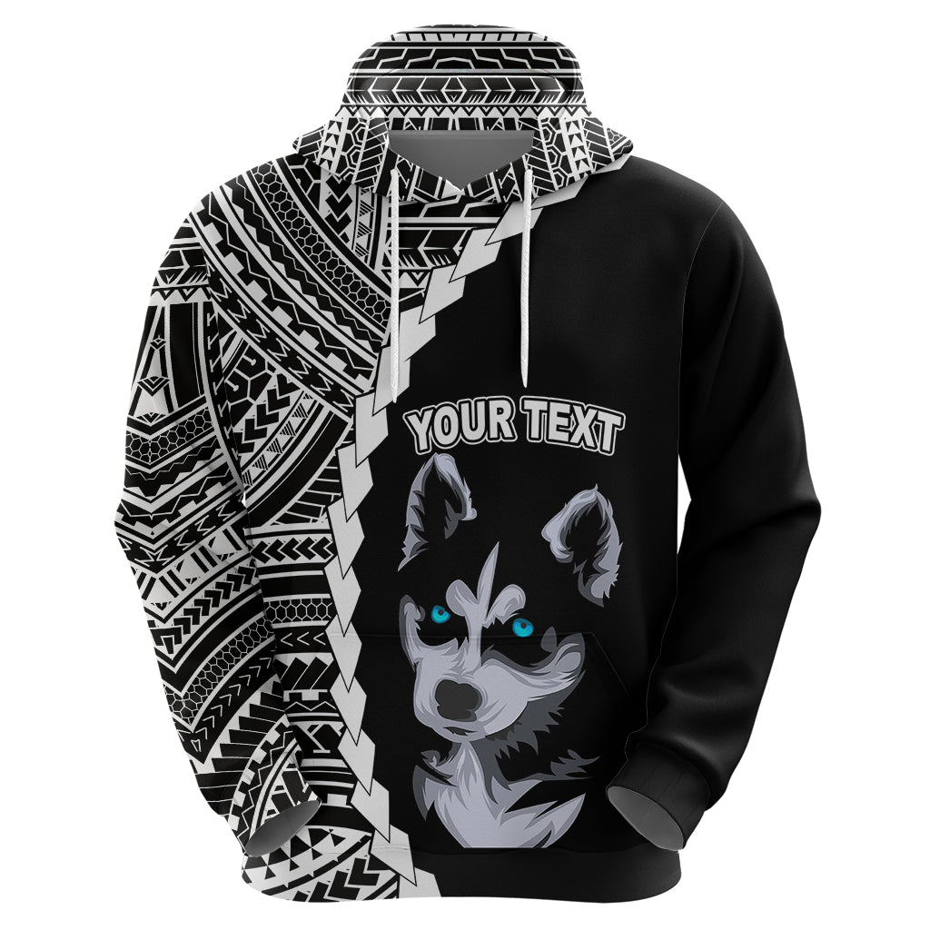 Custom Husky Dog Hoodie With Polynesian Tribal Tattoo LT6