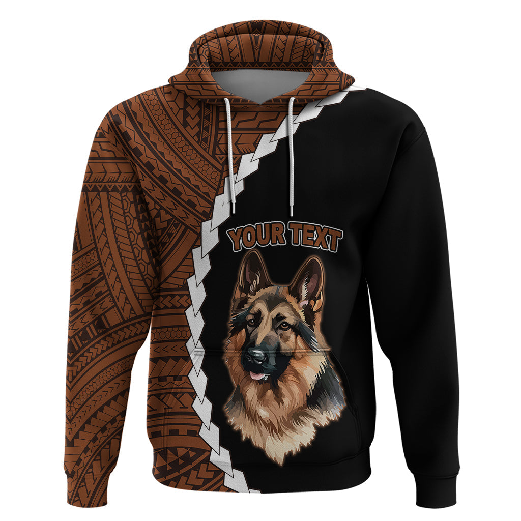 Custom German Shepherd Dog Hoodie With Polynesian Tribal Tattoo LT6