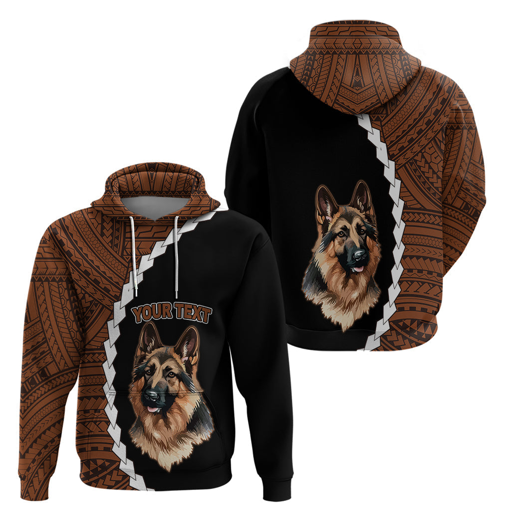 Custom German Shepherd Dog Hoodie With Polynesian Tribal Tattoo LT6