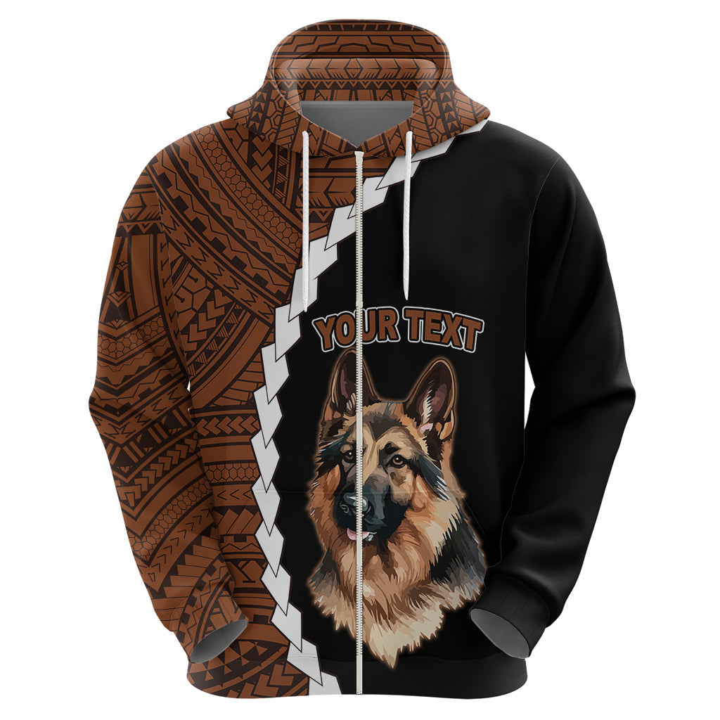 Custom German Shepherd Dog Hoodie With Polynesian Tribal Tattoo LT6