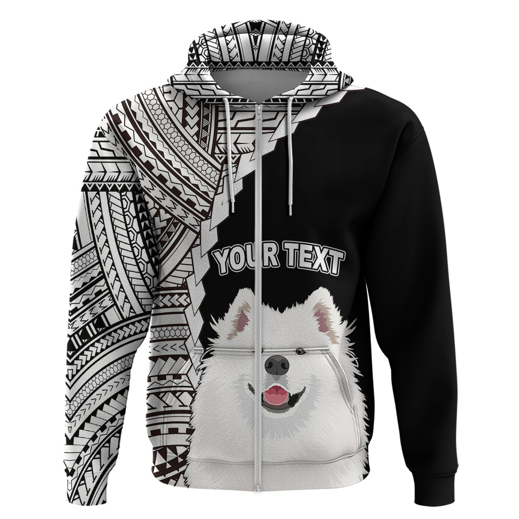 Custom Samoyed Dog Hoodie With Polynesian Tribal Tattoo LT6