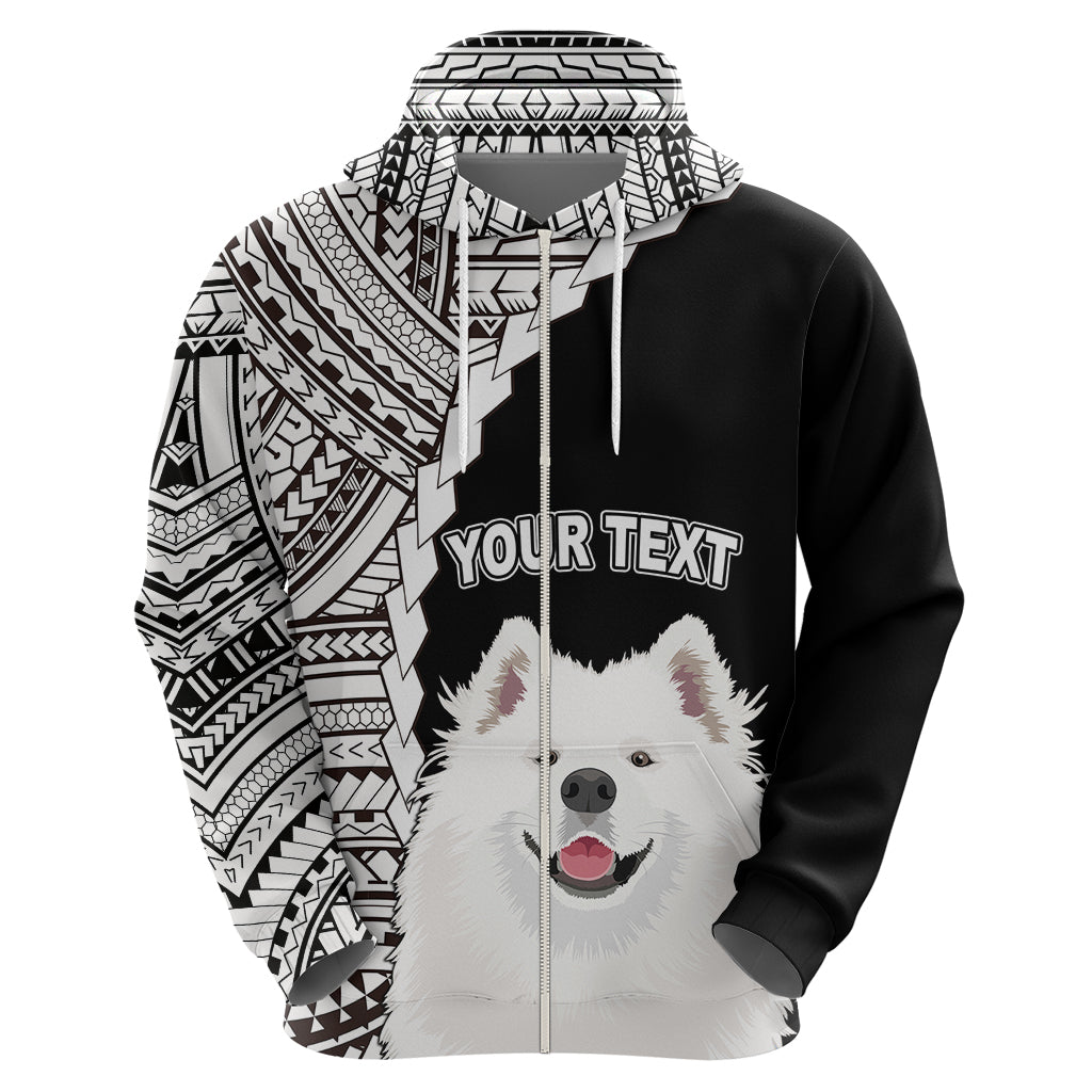 Custom Samoyed Dog Hoodie With Polynesian Tribal Tattoo LT6