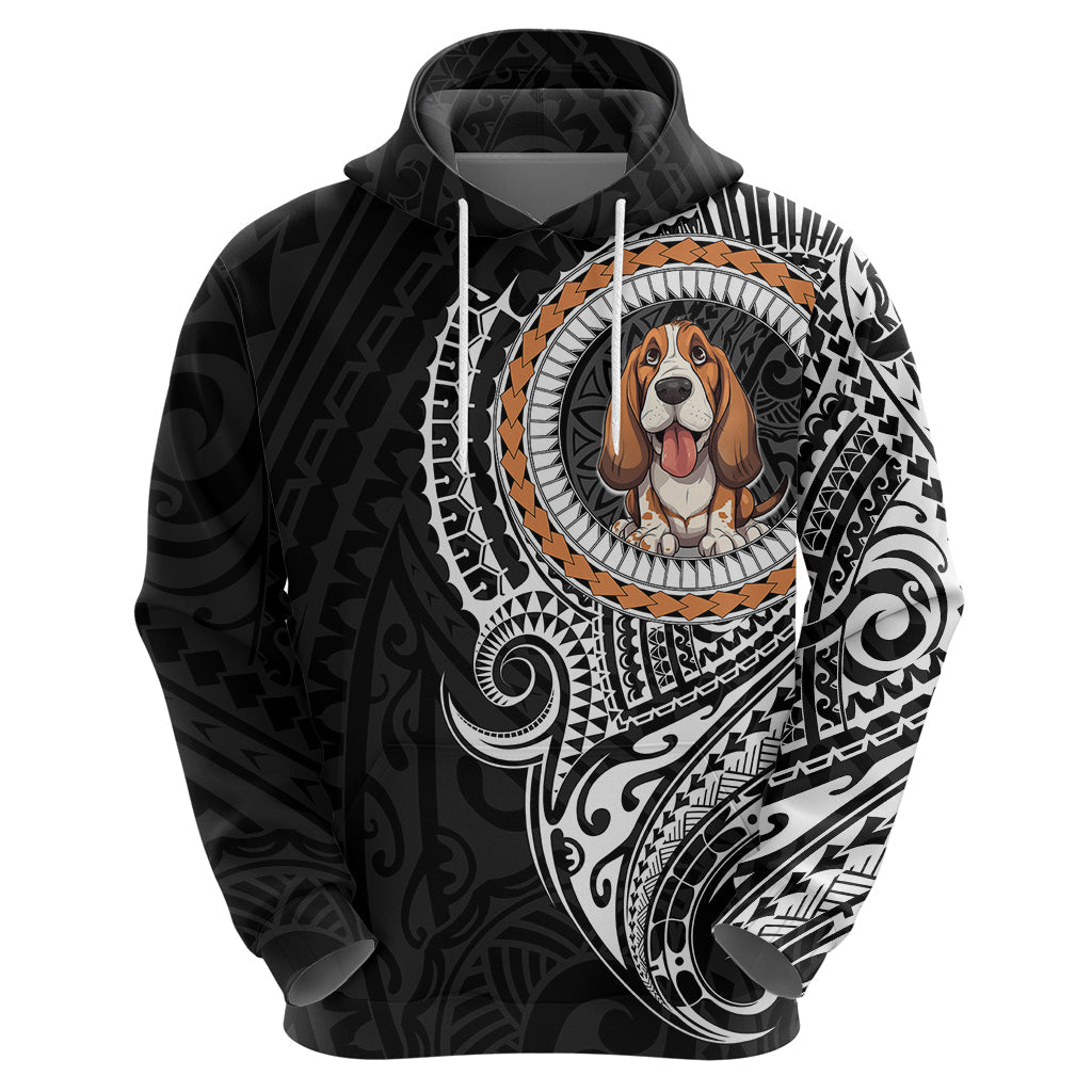 Polynesian Basset Hound Dog Hoodie Dog In My Heart LT6