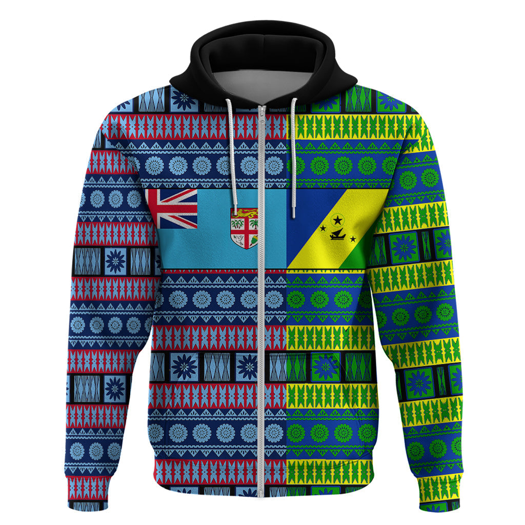 Custom Malampa Fiji Hoodie Tribal Patterns LT6