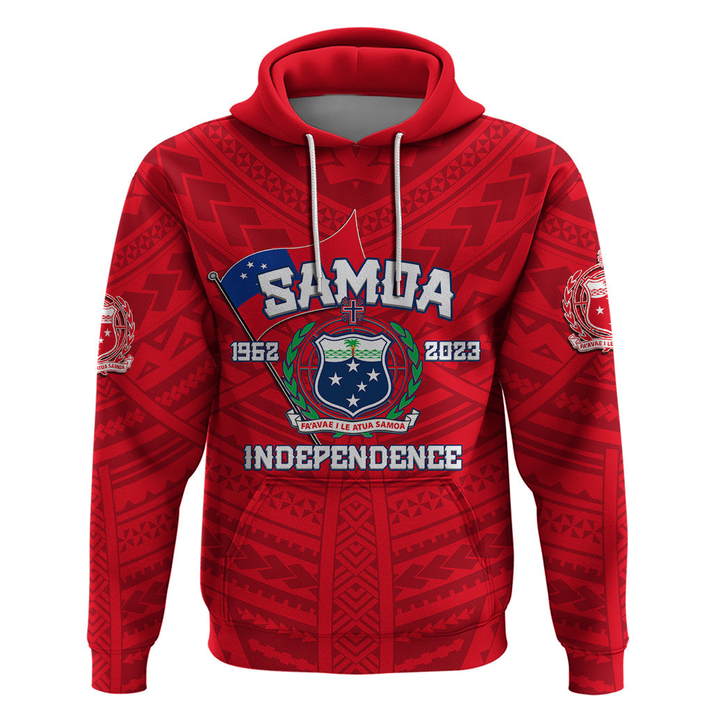 Samoa Independence Hoodie 2023 Red Style LT6
