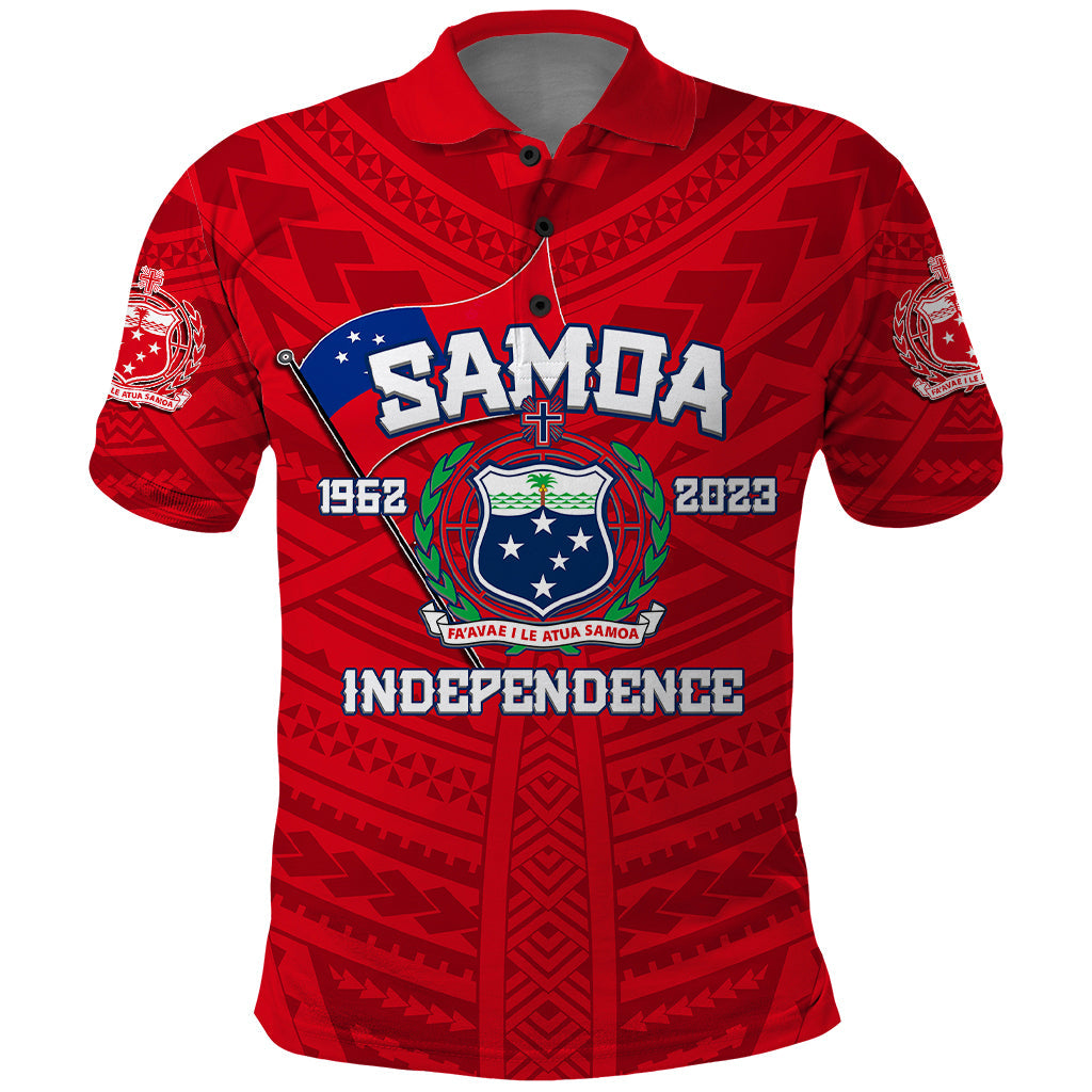 Samoa Independence Polo Shirt 2023 Red Style LT6