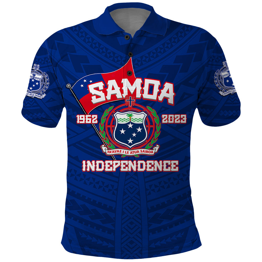 Samoa Independence Polo Shirt 2023 Blue Style LT6
