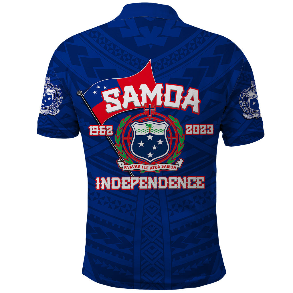 Samoa Independence Polo Shirt 2023 Blue Style LT6