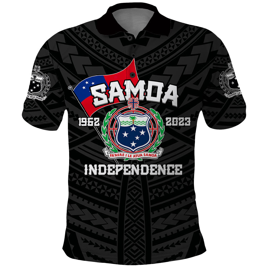Samoa Independence Polo Shirt 2023 Black Style LT6