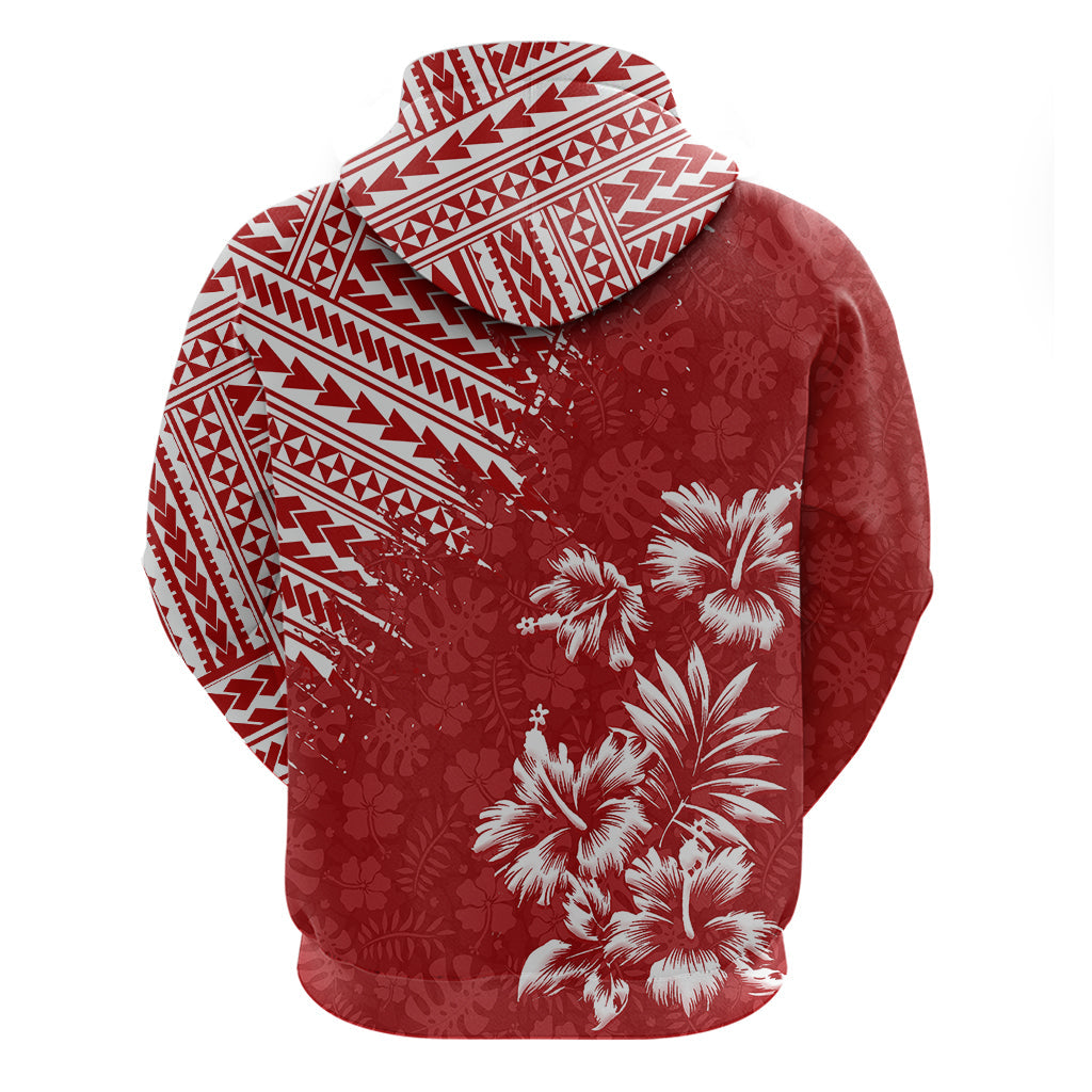 Hawaii Summer Hoodie Mix Polynesian Red LT6