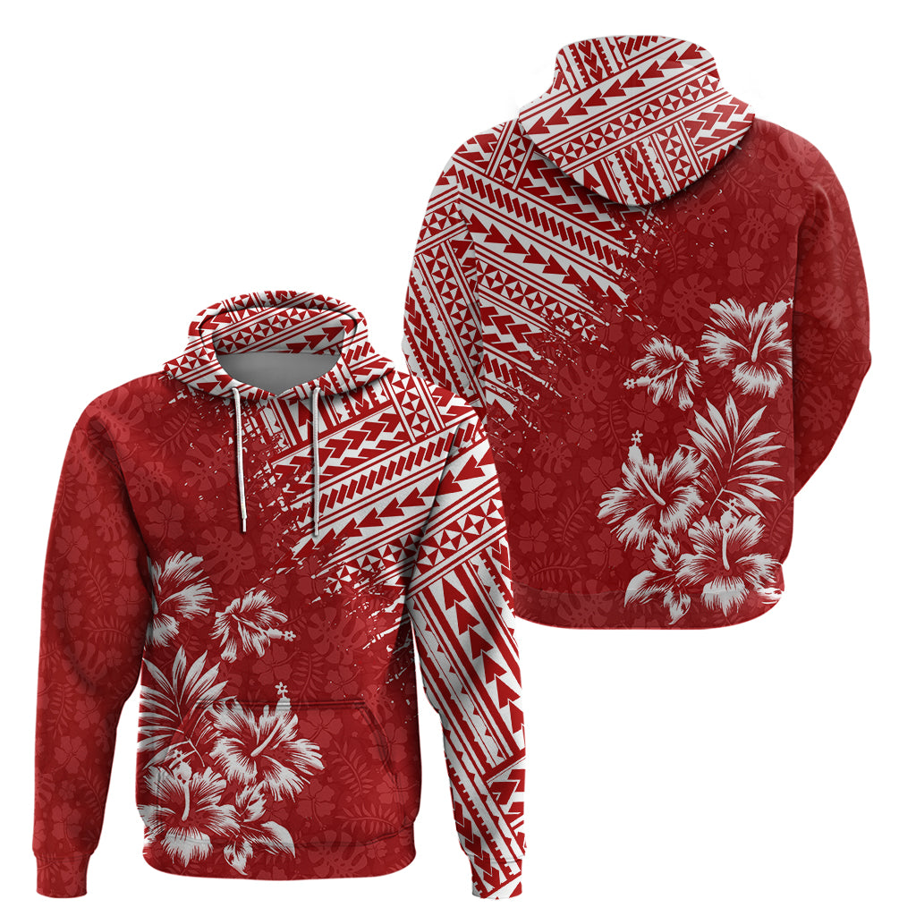 Hawaii Summer Hoodie Mix Polynesian Red LT6