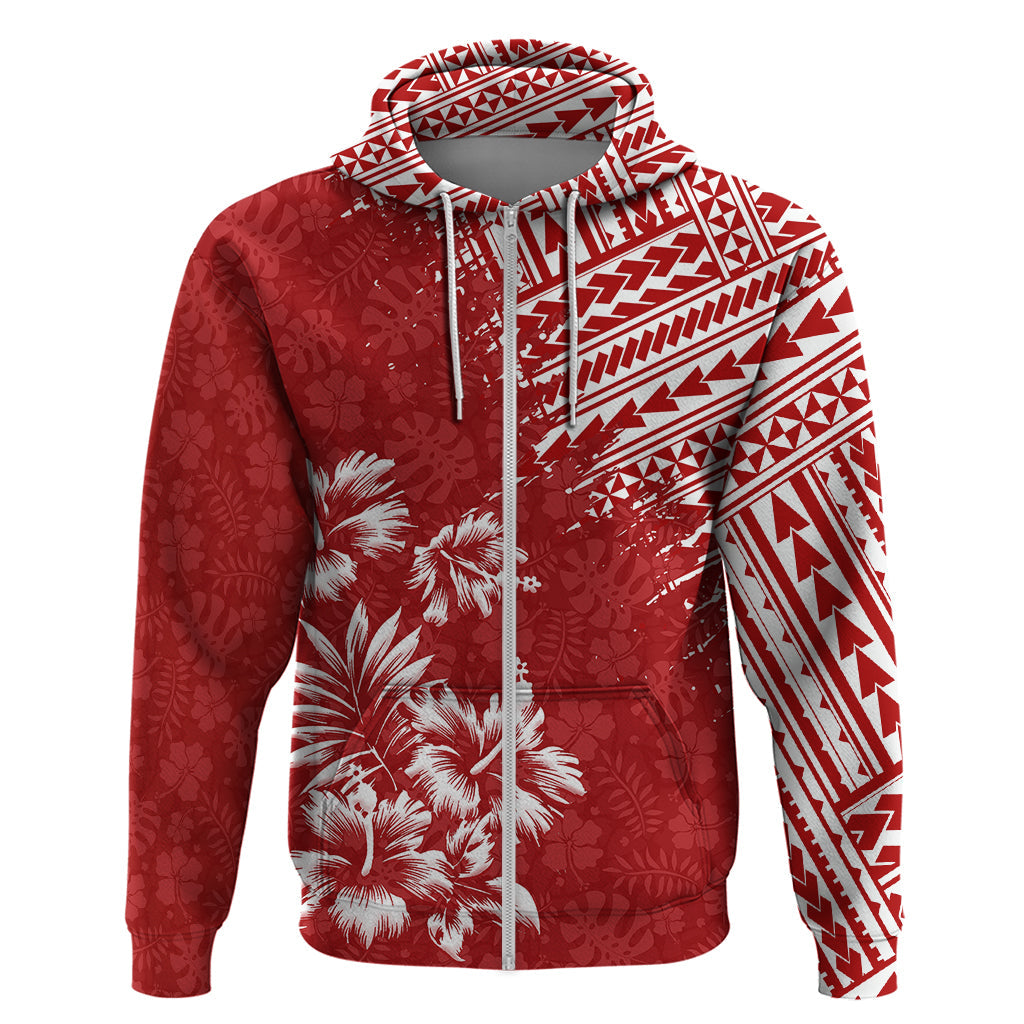 Hawaii Summer Hoodie Mix Polynesian Red LT6