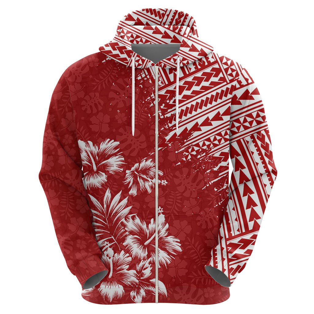 Hawaii Summer Hoodie Mix Polynesian Red LT6