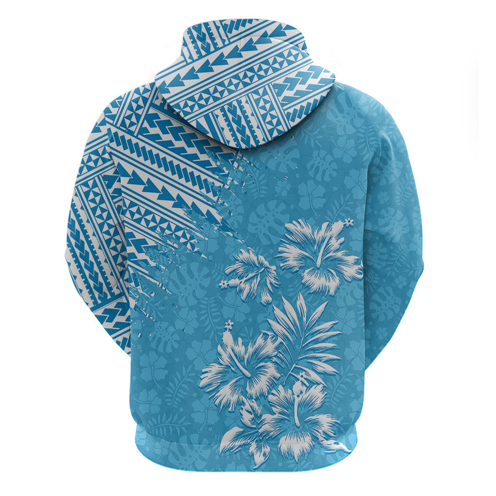 Hawaii Summer Hoodie Mix Polynesian Light Blue LT6