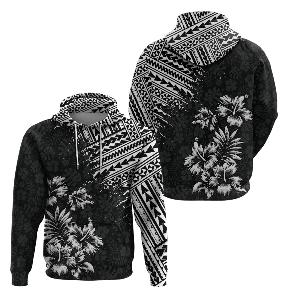 Hawaii Summer Hoodie Mix Polynesian Black LT6