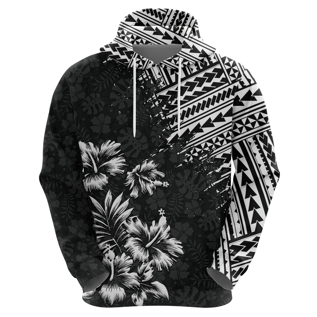 Hawaii Summer Hoodie Mix Polynesian Black LT6