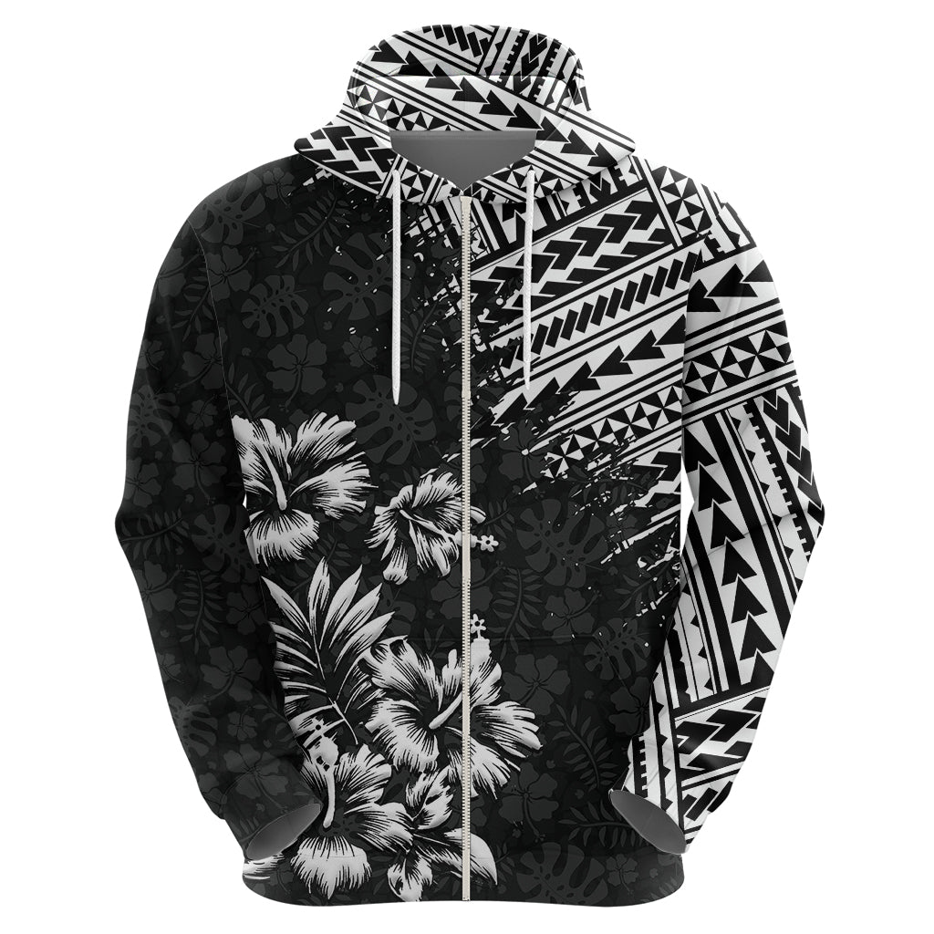 Hawaii Summer Hoodie Mix Polynesian Black LT6