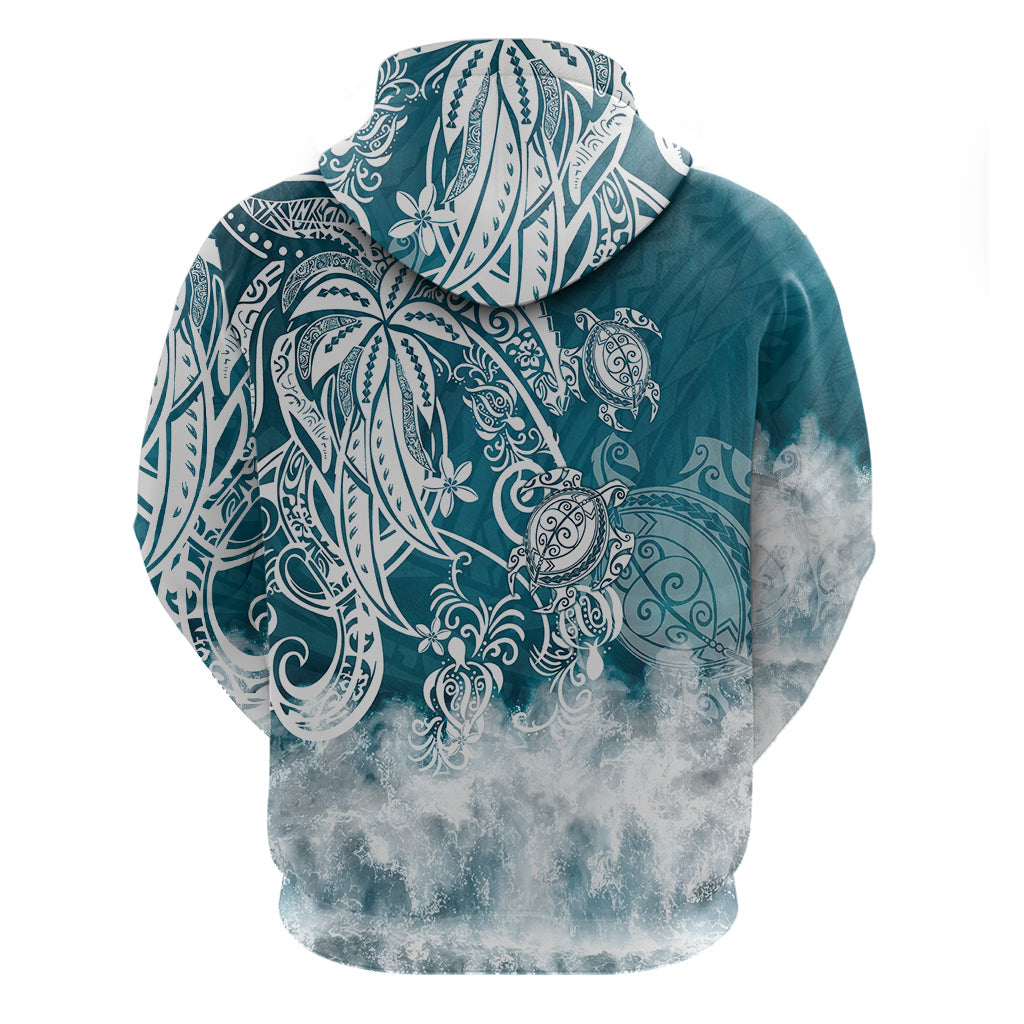 Polynesian Sea Turtle Hoodie Tribal LT6