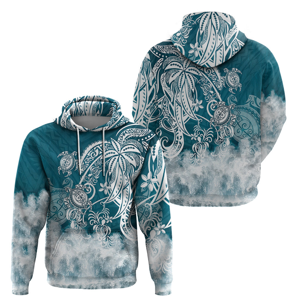Polynesian Sea Turtle Hoodie Tribal LT6