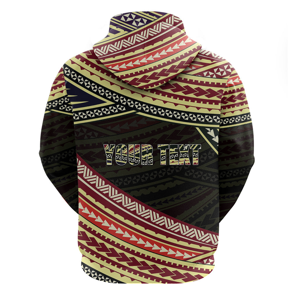 Personalized Happy Fathers Day Polynesian Hoodie I Love You Dad LT6